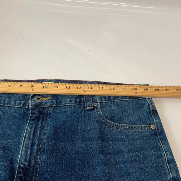 LL Bean Jeans Men 38 Natural Fit 38 Blue Denim Straight 100% Cotton Western Work - Picture 8 of 9